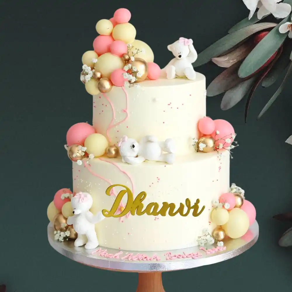 Acrylic Name Cutouts on Cake